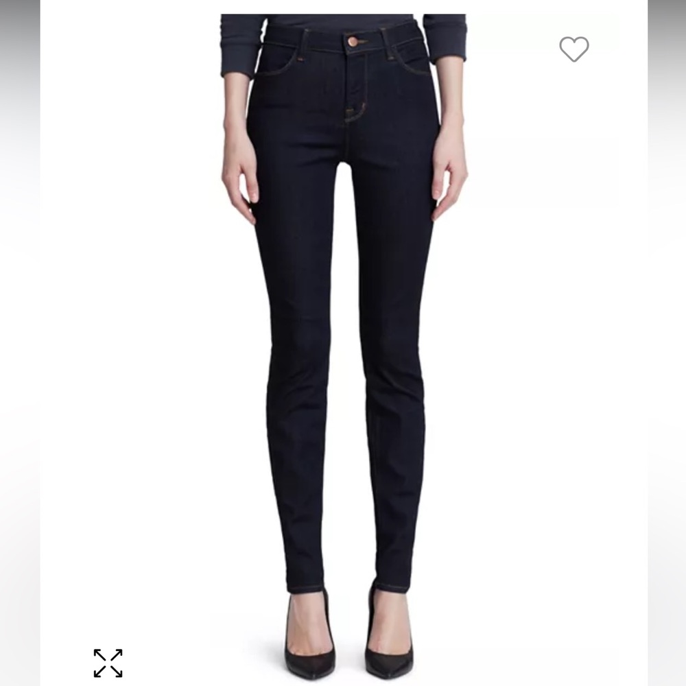 J Brand Maria High-Rise Skinny Jeans in After Dark